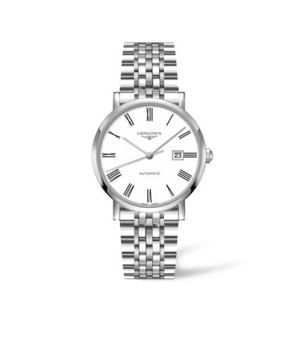 Longines Elegant Collection Automatic 41 Paslanmaz Çelik / Beyaz - Roman / Bilezik, referans L4.911.4.11.6