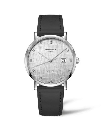 Longines Elegant Collection Automatic 41 Paslanmaz Çelik / Gümüş - Linen, referans L4.911.4.77.2