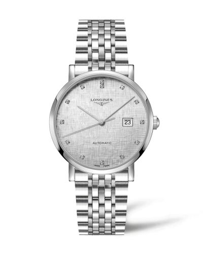 Longines Elegant Collection Automatic 41 Paslanmaz Çelik / Gümüş - Linen / Bilezik, referans L4.911.4.77.6