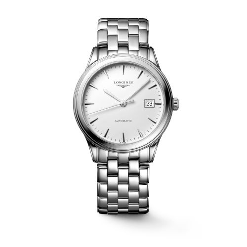 Longines Flagship 38.5 Automatic Paslanmaz Çelik / Beyaz / Bilezik, referans L4.974.4.12.6