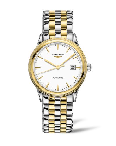 Longines Flagship 40 Paslanmaz Çelik - Sarı Altın / Beyaz / Bilezik, referans L4.984.3.22.7