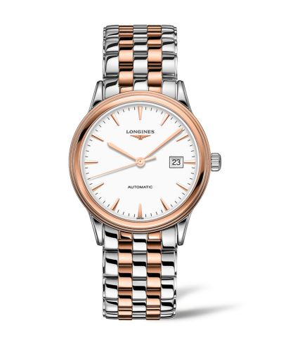 Longines Flagship 40 Paslanmaz Çelik - Pembe Altın / Beyaz / Bilezik, referans L4.984.3.92.7