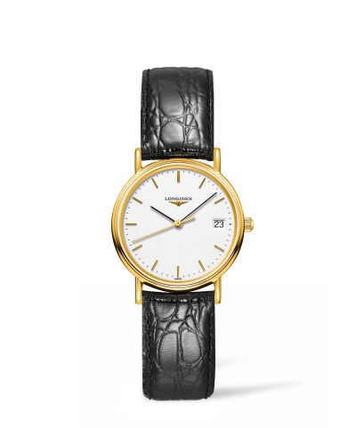 Longines Presence Quartz 30mm PVD Altın / Beyaz, referans L4.320.2.12.2