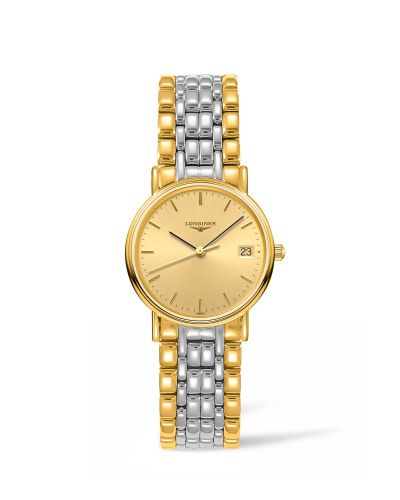 Longines Presence Quartz 30mm PVD Altın / Champagne / Bilezik, referans L4.320.2.32.7