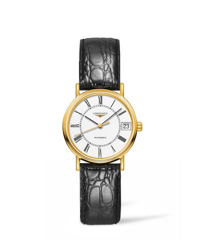 Longines Presence Automatic 30 PVD Altın / Beyaz - Roman, referans L4.322.2.11.2