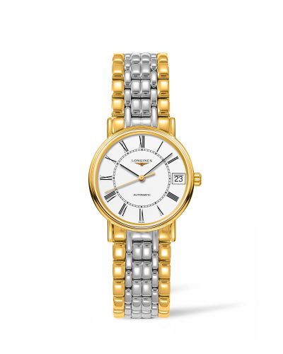 Longines Presence Automatic 30 PVD Altın / Beyaz - Roman / Bilezik, referans L4.322.2.11.7