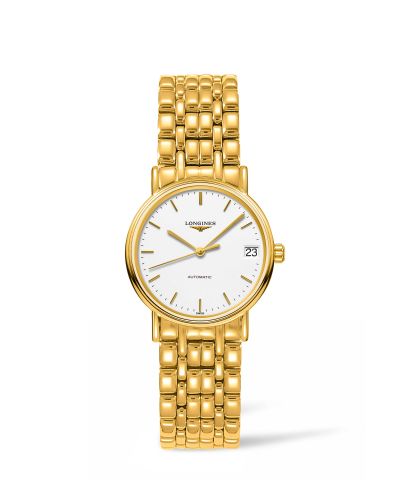 Longines Presence Automatic 30 PVD Altın / Beyaz / Bilezik, referans L4.322.2.12.8