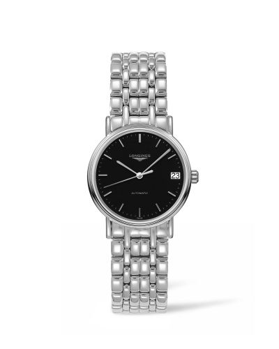 Longines Presence Automatic 30 Paslanmaz Çelik / Siyah / Bilezik, referans L4.322.4.52.6