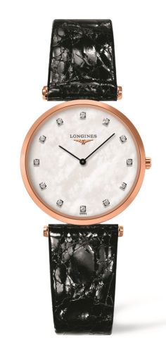 Longines La Grande Classique 29 Quartz Paslanmaz Çelik / PVD Kırmızı / MOP, referans L4.512.1.97.2