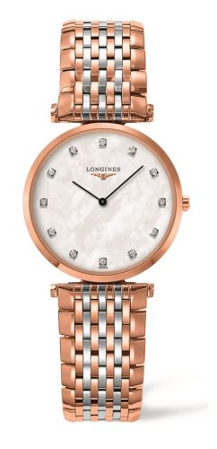 Longines La Grande Classique 29 Quartz Paslanmaz Çelik / PVD Kırmızı / MOP / Bilezik, referans L4.512.1.97.7