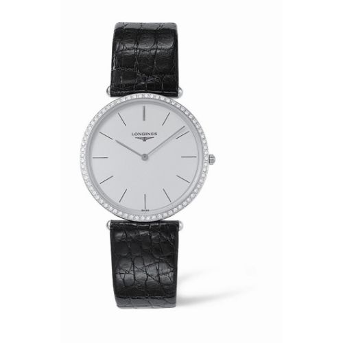 Longines La Grande Classique 33 Quartz Beyaz Altın Elmas, referans L4.691.7.72.2