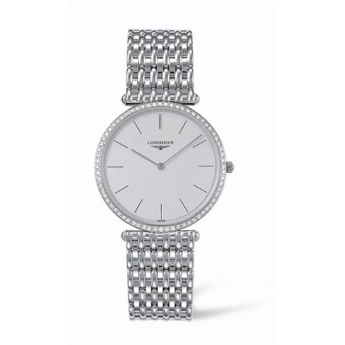 Longines La Grande Classique 33 Quartz Beyaz Altın Elmas, referans L4.691.7.72.6