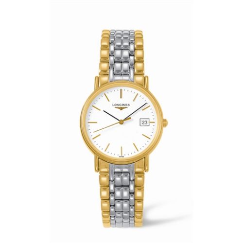 Longines Presence 33 Quartz Sarı Beyaz Bilezik, referans L4.720.2.12.7
