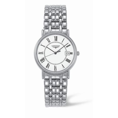Longines Presence 33 Quartz Paslanmaz Çelik Roman Bilezik, referans L4.720.4.11.6