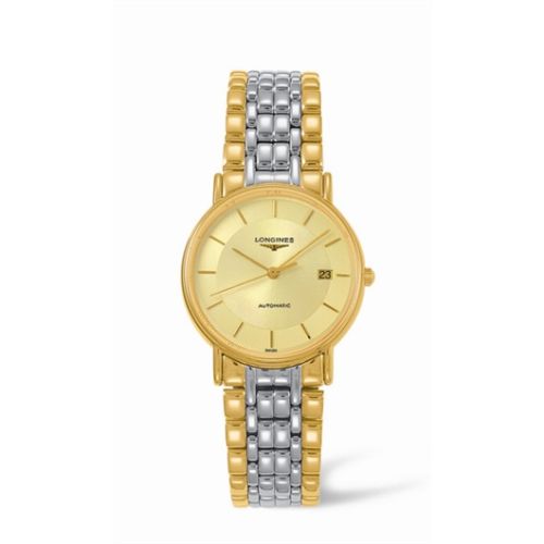 Longines Presence 34.5 Automatic Sarı Stick Sarı Bilezik Two Tone, referans L4.721.2.42.7