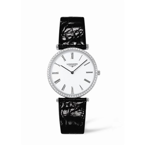 Longines La Grande Classique 33 Quartz Elmas Bezel Roman, referans L4.741.0.11.2