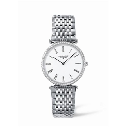 Longines La Grande Classique 33 Quartz Elmas Bezel Roman, referans L4.741.0.11.6