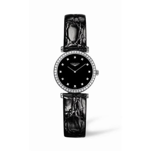 Longines La Grande Classique 33 Quartz Elmas Bezel Siyah Elmas, referans L4.741.0.58.2