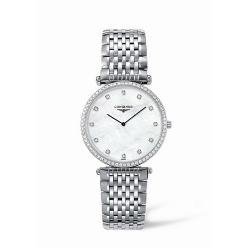 Longines La Grande Classique 33 Quartz Elmas Bezel MOP, referans L4.741.0.80.6
