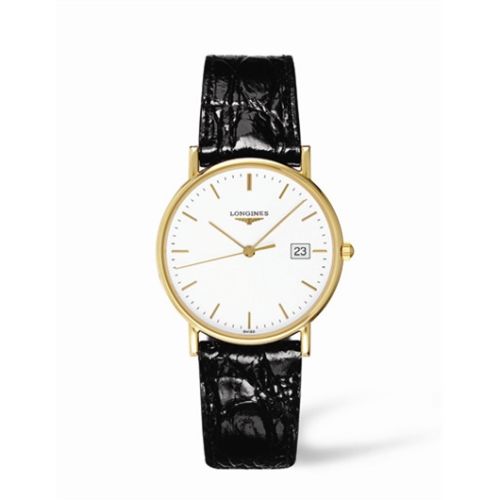Longines Presence 33.5 Quartz Sarı Altın / Beyaz, referans L4.743.6.12.2