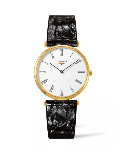 Longines La Grandes Classique Quartz 36 PVD / Beyaz Roman / Kayış, referans L4.755.2.11.2