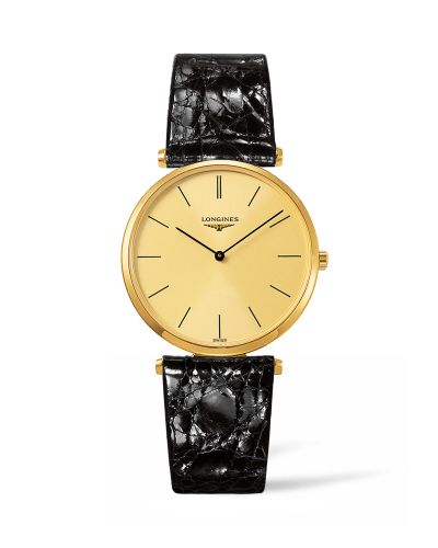 Longines La Grandes Classique Quartz 36 PVD / Champagne / Kayış, referans L4.755.2.32.2