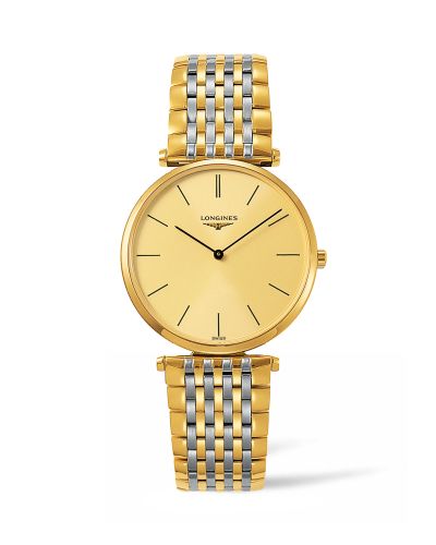 Longines La Grandes Classique Quartz 36  PVD / Champagne / Bilezik, referans L4.755.2.32.7