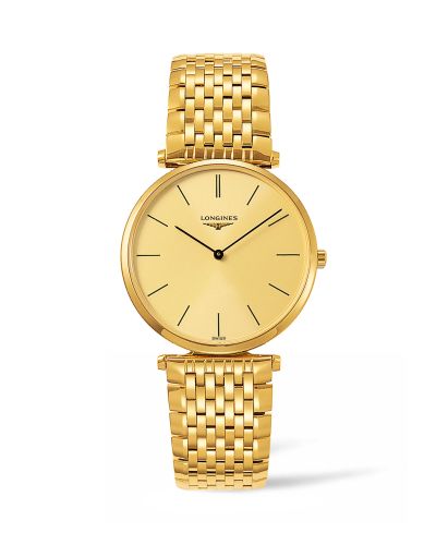 Longines La Grandes Classique Quartz 36 PVD / Champagne / Bilezik, referans L4.755.2.32.8