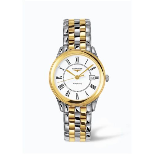 Longines Flagship 35.6 Automatic Two Tone Beyaz Roman, referans L4.774.3.21.7