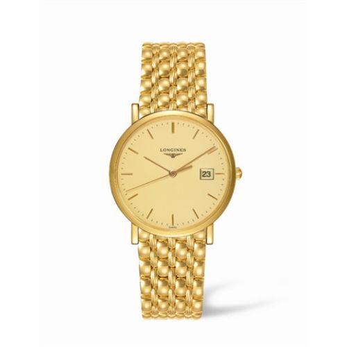 Longines Presence 34 Quartz Altın, referans L4.777.6.32.6