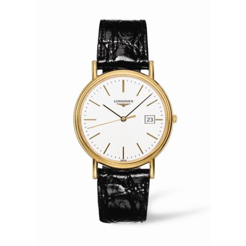 Longines Presence 38.5 Quartz PVD Altın / Beyaz, referans L4.790.2.12.2