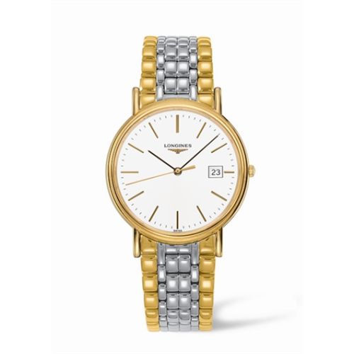 Longines Presence 38.5 Quartz PVD Altın / Beyaz / Bilezik, referans L4.790.2.12.7