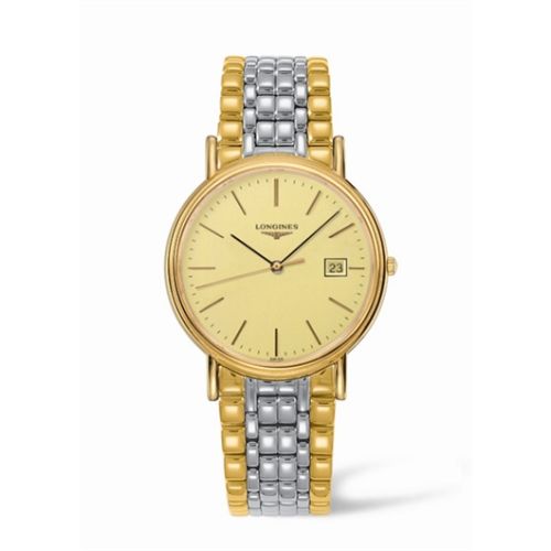 Longines Presence 38.5 Quartz PVD Altın / Champagne / Bilezik, referans L4.790.2.32.7