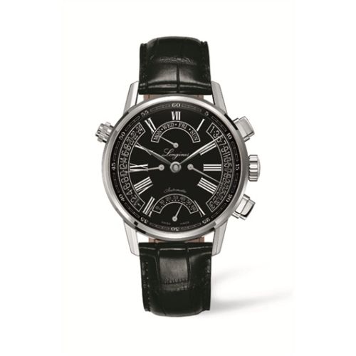 Longines Heritage Retrograde Siyah, referans L4.797.4.51.2