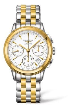 Longines Flagship Chronograph Two Tone Beyaz 39mm, referans L4.803.3.22.7