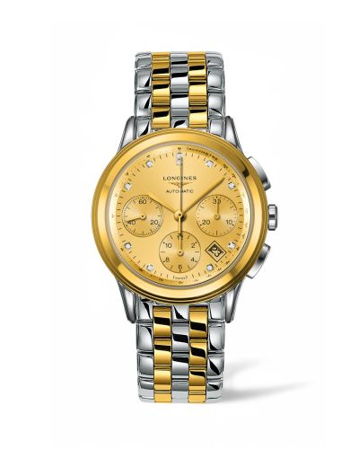 Longines Flagship Chronograph Two Tone Elmas 39mm, referans L4.803.3.37.7