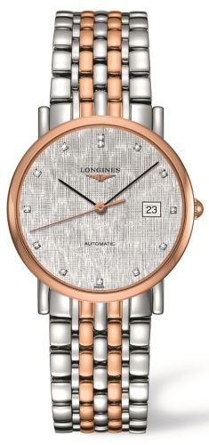 Longines Elegant Collection 34.5 Automatic Paslanmaz Çelik / Kırmızı Altın / Gümüş, referans L4.809.5.77.7