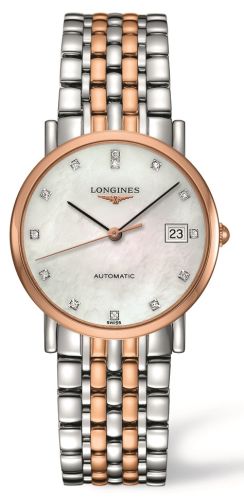Longines Elegant Collection 34.5 Automatic Paslanmaz Çelik / Kırmızı Altın / MOP, referans L4.809.5.87.7