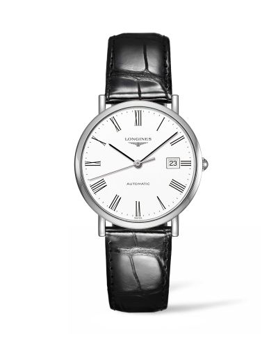 Longines Elegant Collection Automatic 37 Paslanmaz Çelik / Beyaz / Kayış, referans L4.810.4.11.2