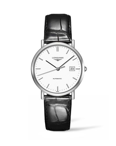Longines Elegant Collection Automatic 37 Paslanmaz Çelik / Beyaz / Kayış, referans L4.810.4.12.2