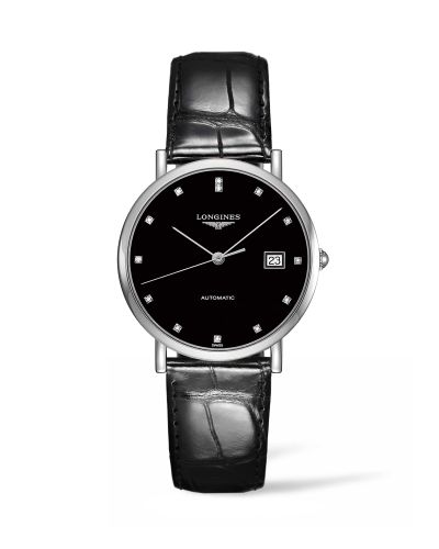 Longines Elegant Collection Automatic 37 Paslanmaz Çelik / Siyah / Kayış, referans L4.810.4.57.2