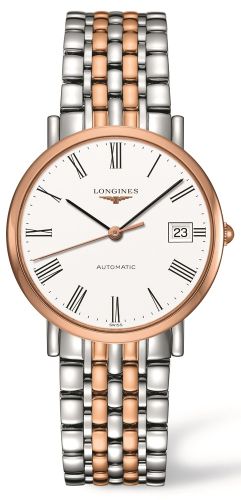 Longines Elegant Collection Automatic 37 Paslanmaz Çelik / Kırmızı Altın / Beyaz, referans L4.810.5.11.7