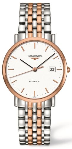 Longines Elegant Collection Automatic 37 Paslanmaz Çelik / Kırmızı Altın / Beyaz, referans L4.810.5.12.7