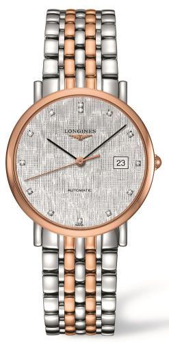 Longines Elegant Collection Automatic 37 Paslanmaz Çelik / Kırmızı Altın / Gümüş, referans L4.810.5.77.7