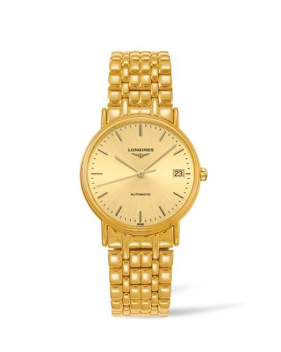 Longines Presence Automatic 34.5mm Paslanmaz Çelik / PVD Altın / Champagne / Bilezik, referans L4.821.2.32.8