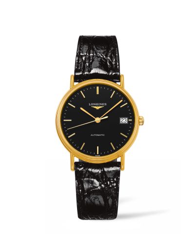 Longines Presence Automatic 34.5mm Paslanmaz Çelik / PVD Altın / Siyah, referans L4.821.2.52.2