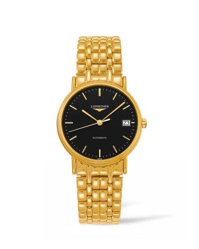 Longines Presence Automatic 34.5mm Paslanmaz Çelik / PVD Altın / Siyah / Bilezik, referans L4.821.2.52.8