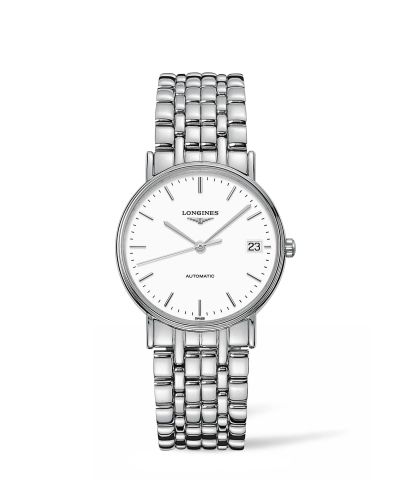 Longines Presence Automatic 34.5mm Paslanmaz Çelik / Beyaz / Bilezik, referans L4.821.4.12.6