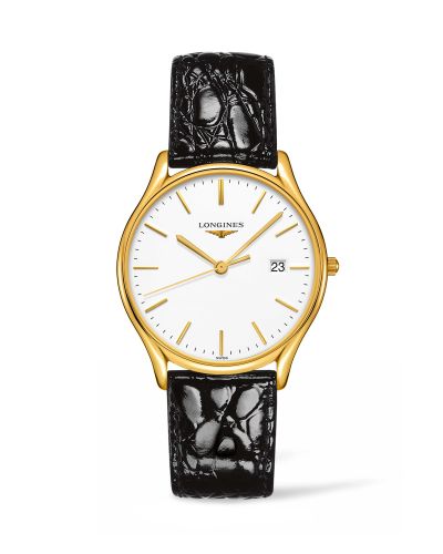 Longines Lyre Quartz 38.5mm PVD Gold / White, reference L4.859.2.12.2