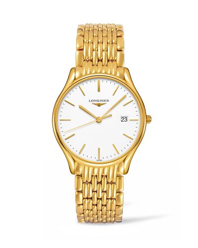 Longines Lyre Quartz 38.5mm PVD Gold / White / Bracelet, reference L4.859.2.12.8